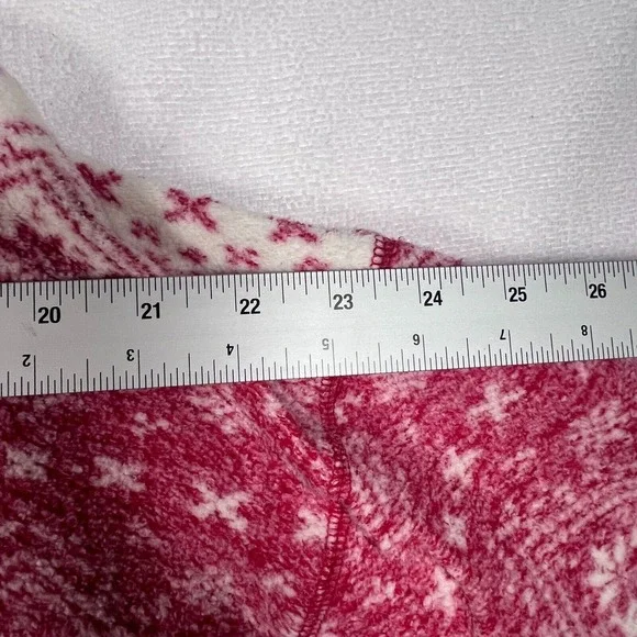 BUM Worker Gear Womens LG Button Up Shirt 90's Red & White Snowflake Print - Picture 12 of 12